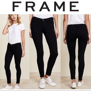 Frame Denim Le Skinny De Jeanne Black Skinny Jeans